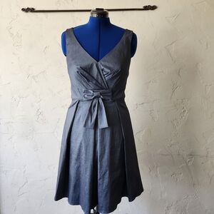 OC By Oleg Cassini Elegant Silver Gray Party Dress Size 10